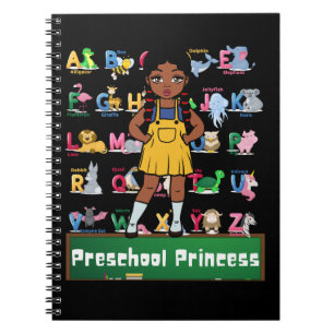 Preschool Princess Black Girl Back To School Bag Notebook