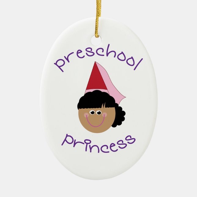 Preschool Princess Ceramic Tree Decoration (Front)