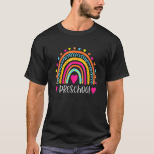 Preschool Rainbow Back To School Pre K Squad Teach T-Shirt