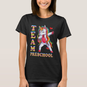 Preschool Rainbow Girls Boys Teacher Team Pre K Sq T-Shirt