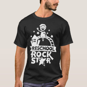 Preschool Rock Star Cute Kids Illustration T-Shirt