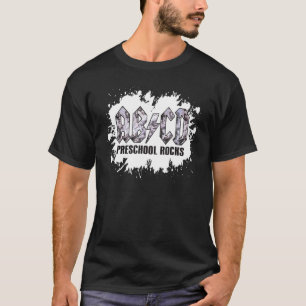 Preschool Rocks Abcd Teacher Abcd Rocks Back To S T-Shirt