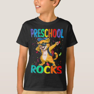 Preschool Rocks Cat Back To School T-Shirt