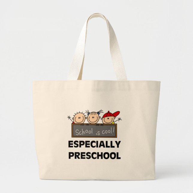 Preschool School is Cool Tshirts and Gifts Large Tote Bag (Front)
