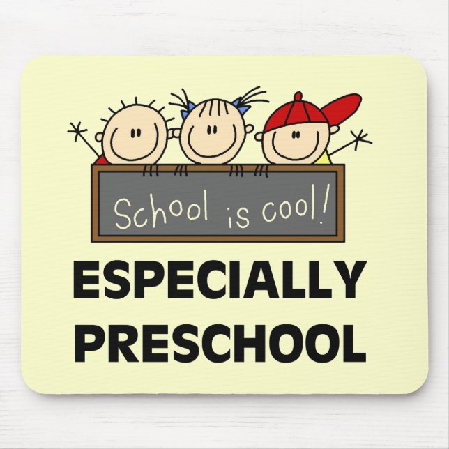 Preschool School is Cool Tshirts and Gifts Mouse Mat (Front)