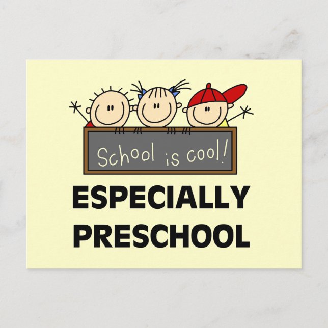 Preschool School is Cool Tshirts and Gifts Postcard (Front)