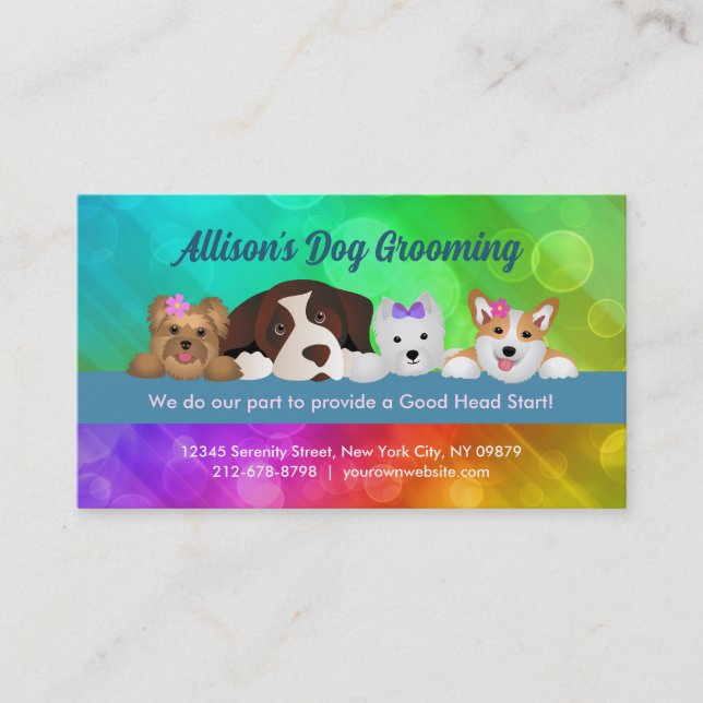 Preschool slogans business card (Front)