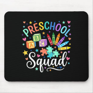 Preschool squad back to school cute cool teacher mouse mat