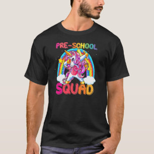 Preschool Squad Dabbing Unicorn Cute Back To Schoo T-Shirt