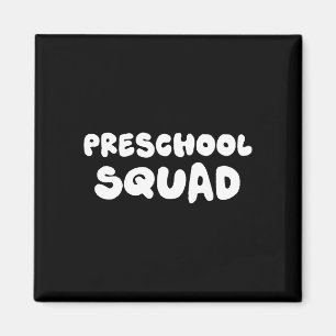 Preschool squad retro back to school first day magnet