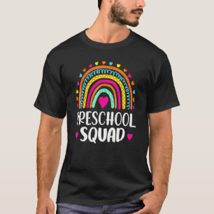 Preschool Squad Teacher Rainbow Back To School 5 T-Shirt