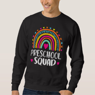 Preschool Squad Teacher Rainbow Back To School Sweatshirt