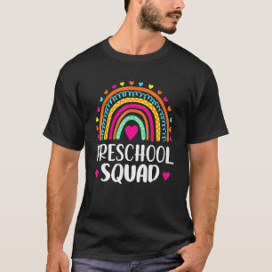 Preschool Squad Teacher Rainbow Back To School T-Shirt