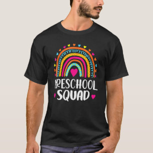 Preschool Squad Teacher Rainbow Back To School T-Shirt