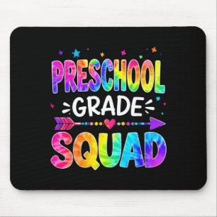 Preschool squad team tie dye back to school mouse mat
