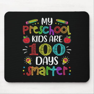 Preschool Teacher 100 Days Smarter 100th Day Of Sc Mouse Mat