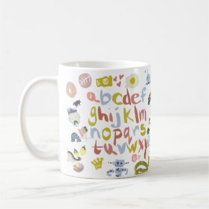 Preschool Teacher Alphabets Doodles Coffee Mug