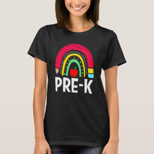 Preschool Teacher Cute Rainbow Back To School Ki T-Shirt
