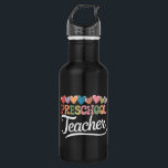 Preschool Teacher First Day Groovy Back To School  532 Ml Water Bottle<br><div class="desc">Preschool Teacher First Day Groovy Back To School</div>