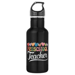Preschool Teacher First Day Groovy Back To School 532 Ml Water Bottle