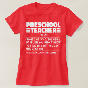 Preschool Teacher Noun Educator Appreciation Cute T-Shirt
