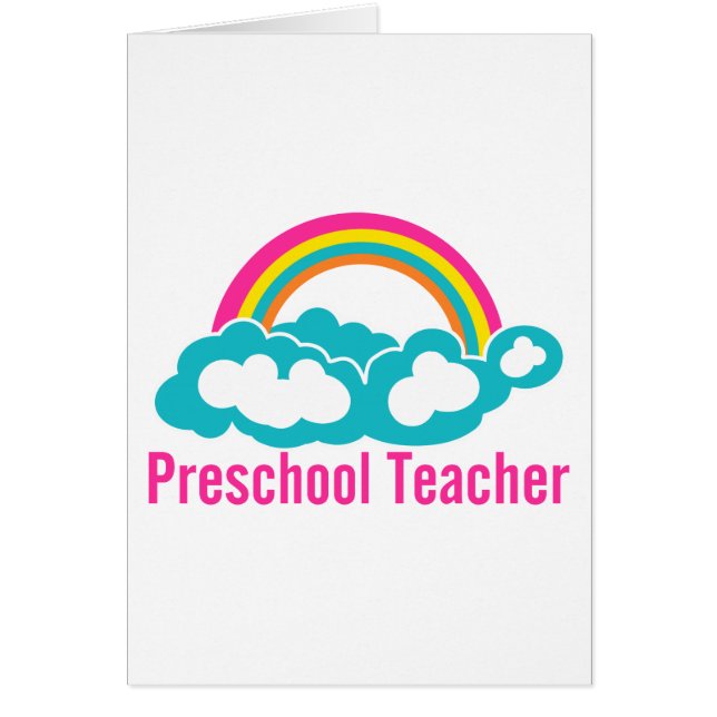 Preschool Teacher Rainbow Cloud (Front)