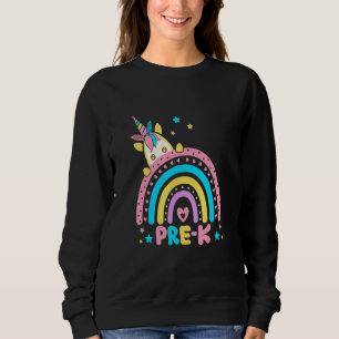 Preschool Teacher  Rainbow Leopard Back To School Sweatshirt