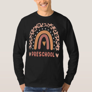 Preschool Teacher   Rainbow Leopard Back To School T-Shirt
