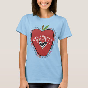 Preschool Teacher Red Apple Shirt