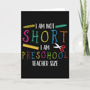 Preschool Teacher Short Pre-k Teacher Card