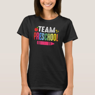 Preschool Teacher Student Team Preschool Crayons T-Shirt