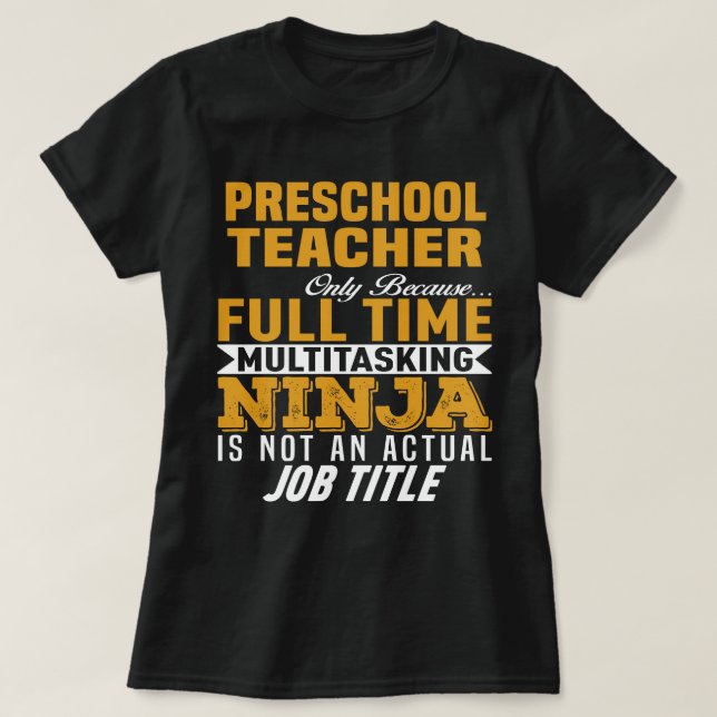 Preschool Teacher T-Shirt (Design Front)