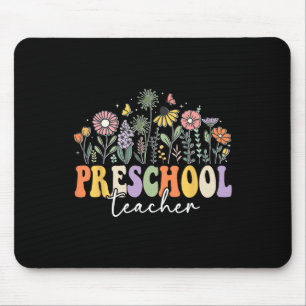 Preschool Teacher Wildflower Back To School Floral Mouse Mat
