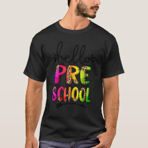 Preschool Tie Dye Leopard Teacher Team Preschool S T-Shirt