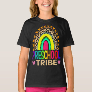 Preschool Tribe Rainbow Leopard Back To School  T-Shirt