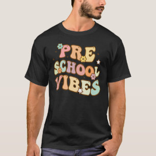 Preschool Vibes Retro 5th Grade Student Teacher T-Shirt