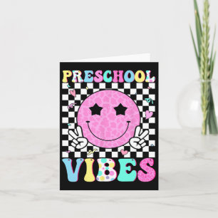 Preschool Vibes Smile Face Back To School Teachers Card