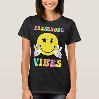 Preschool Vibes Teacher Girls Kids Back To School T-Shirt