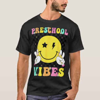 Preschool Vibes Teacher Girls Kids Back To School T-Shirt