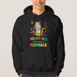Preschool's Out For Summer Toddler Unicorn Graduat Hoodie