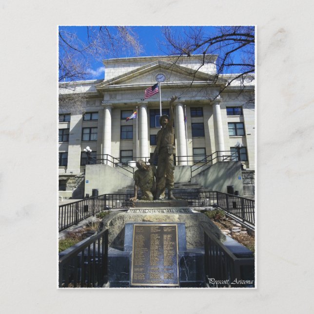Prescott, Arizona Court House Postcard (Front)
