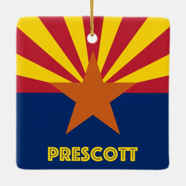 Prescott AZ Ceramic Ornament (Back)