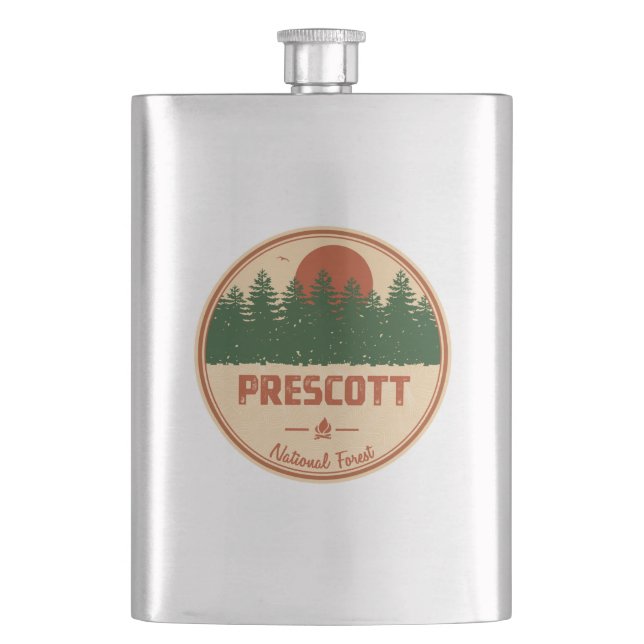 Prescott National Forest Hip Flask (Front)