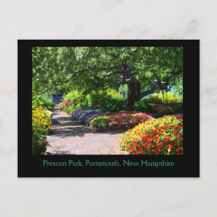 Prescott Park Gardens, Portsmouth, NH Postcard