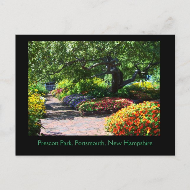 Prescott Park Gardens, Portsmouth, NH Postcard (Front)