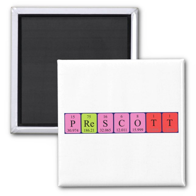 Prescott periodic table name magnet (Front)
