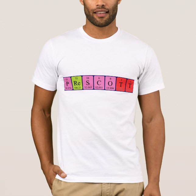 Prescott periodic table name shirt (Front)