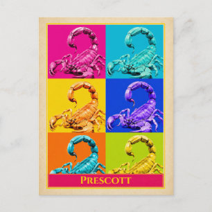 Prescott Postcard Arizona Scorpion Vintage