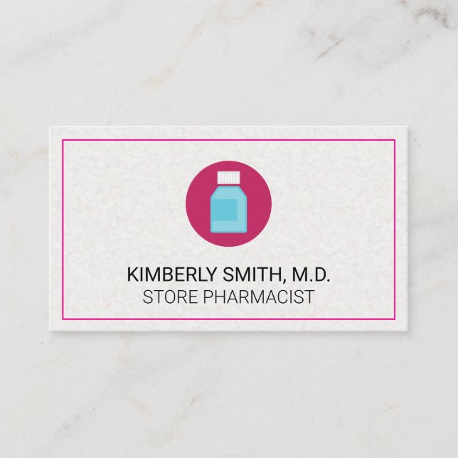 Prescription Bottle | Medicine Services Business Card (Front)