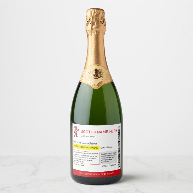 Prescription Champagne Label (Front)